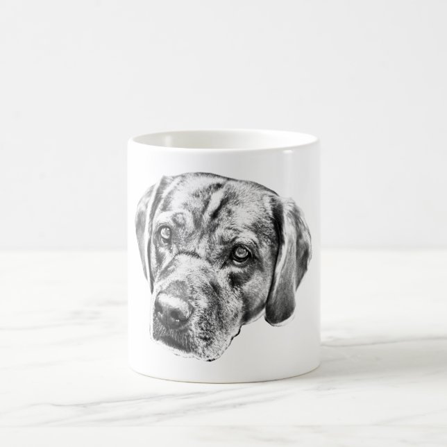 Warme Augen in Ernteglühen Kaffeetasse (Mittel)