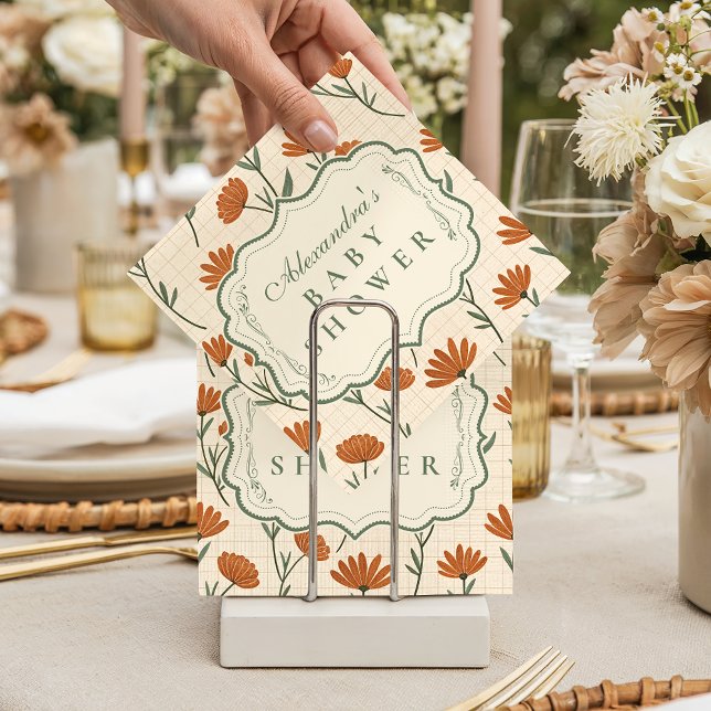 Warme Baby Shower mit Wildblumen Serviette (Von Creator hochgeladen)