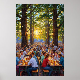 Warme Beer Garden Vibes Poster