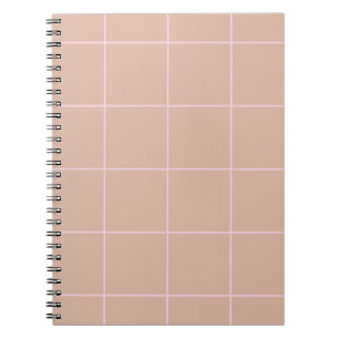 Warme Beige-Gitterstruktur Minimalistisches weiche Notizblock