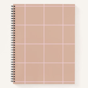 Warme Beige-Gitterstruktur Minimalistisches weiche Notizbuch