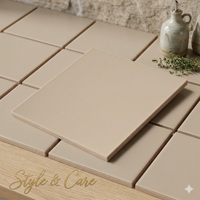 Warme Beige Keramik Tile, 4,25 mm Platz Fliese (Warm Beige Ceramic Tile 4.25 Inch Square)