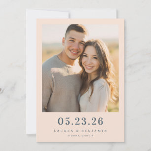 Warme Beige Romantische Foto Save The Date