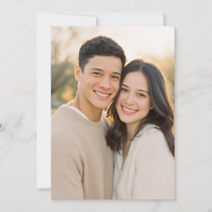 Warme Beige Romantische Fotografie Einladung