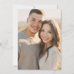Warme Beige Romantische Fotografie Einladung