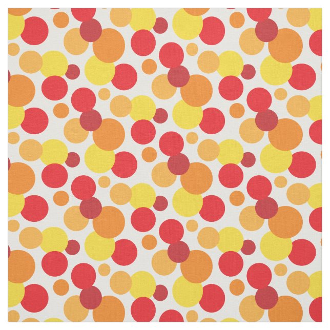Warme Bläschen - orangefarbenes und rotes Muster Stoff (Muster)