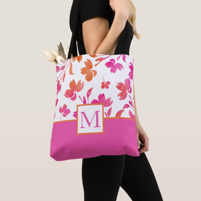 Warme Blume in Rosa und Orange (Von Nahem)
