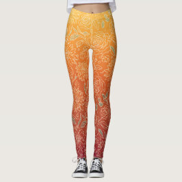 Warme Blumenmuster-Leggings Leggings