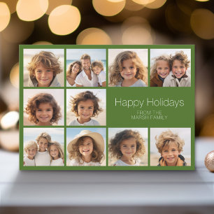 Warme Boho Farbreflexe Streifen - 10 Foto Feiertagskarte