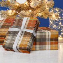 Warme Braun Orange Herbst Gitter Ahorn Karomuster