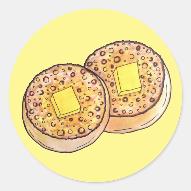 Warme Butterblüten UK Cuisine British Food Runder Aufkleber (Vorderseite)