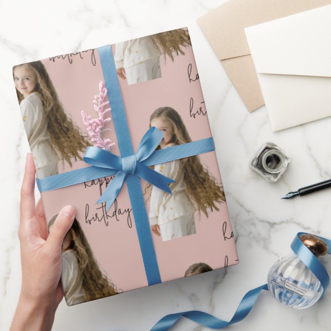 Warme Clay-Rose und benutzerdefinierter Geburtstag Geschenkpapier (Schenken)