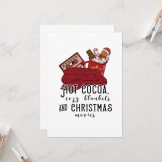 Warme Cocoa gemütliche Decken und Weihnachtsmotive Einladung