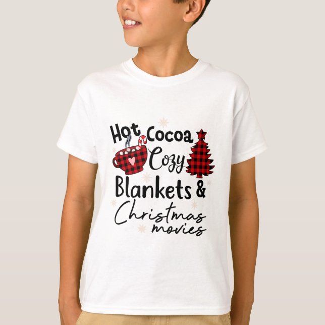 Warme Cococoa Cosy Blankets Weihnachtsmovies Buffa T-Shirt (Vorderseite)