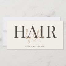 Warme Creme-Beige-Salon-Geschenkgutschein