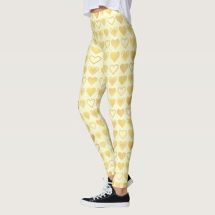 Warme Creme Minimal Herzen Valentinsgeschenk Leggings