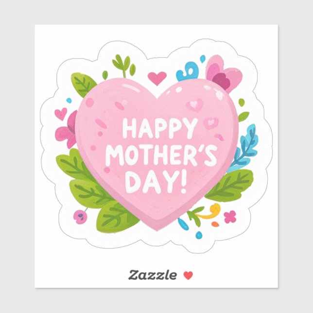 Wärme der Zuneigung - Herzschlag der Mutter Aufkleber (Blatt)