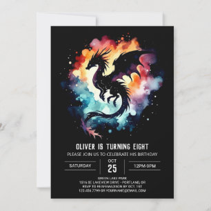 Warme Dragon Birthday Children Einladung
