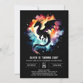 Warme Dragon Birthday Children Einladung