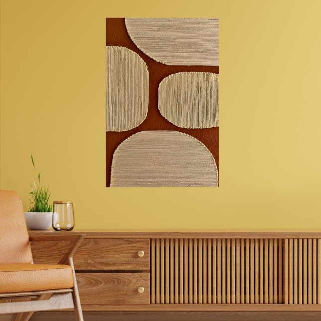 Warme Earth Tone Wall Art Poster (Wohnzimmer 2)