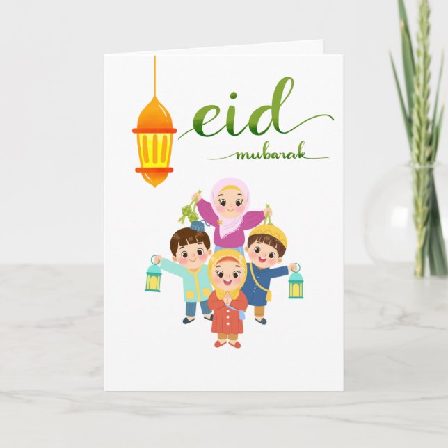 Warme Eid-Feiergestaltung Karte (Vorderseite)