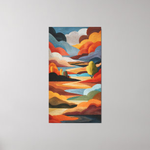 Warme Erdtöne Abstrakte Landschaft Wandkunst Leinwanddruck