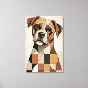 Warme Erdtöne Geometrische Boxer Leinwanddruck