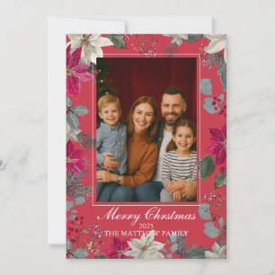 Warme Familie Frohe Weihnachtskarte Einladung