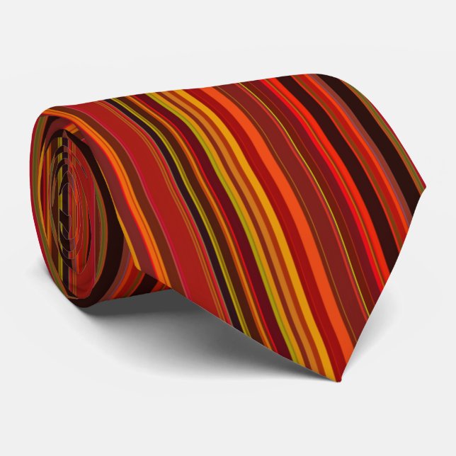 Warme Farbe - Trendy Style - Streifenmuster Krawatte (Gerollt)