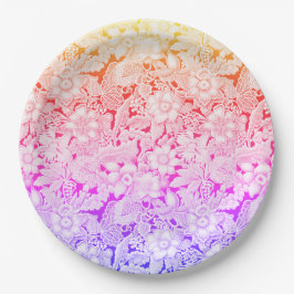 Warme Farben des Rainbow Vintage Wedding Spitzen Pappteller