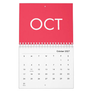 Warme Farben Einfach Modern 2027 Bunt Kalender