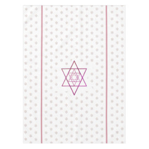 Warme Farben Jüdische Weihnachtsstars Tischdecke