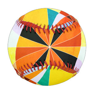 Warme Farben kühlen eckigen geometrischen Formen Baseball