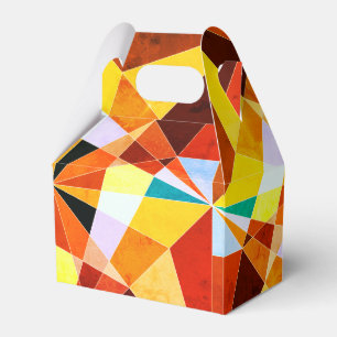Warme Farben kühlen eckigen geometrischen Formen Geschenkschachtel