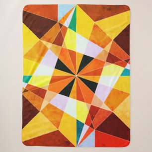 Warme Farben kühlen eckigen geometrischen Formen Sherpadecke