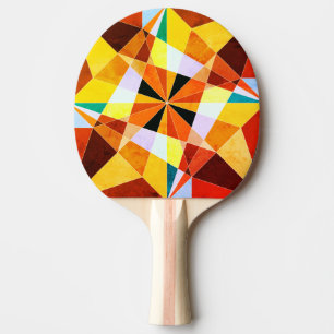 Warme Farben kühlen eckigen geometrischen Formen Tischtennis Schläger
