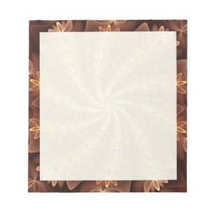 Warme Farben, modernes Abstraktes Fraktal Art Must Notizblock