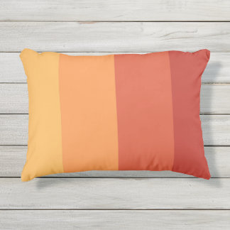 Warme Farben - Retro-Farbtöne Streifen  Kissen Für Draußen