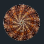 Warme Farben, trendige moderne Fraktal Art Muster Dartscheibe<br><div class="desc">Fraktal Kunst mit viel Wärme und Tiefe. Design für Ihr Dartboard und vieles mehr.</div>