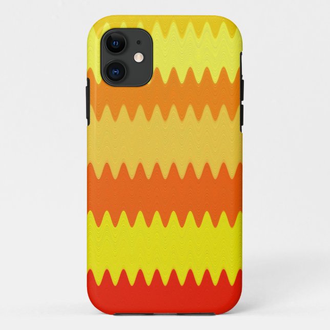 Warme Farben Zickzack Streifen Case-Mate iPhone Hülle (Rückseite)