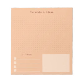 Warme, farbenfrohe Retro-Ästhetik Gedanken & Ideen Notizblock