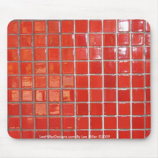 Warme Federn, AR-rote Fliesen, Mittelave-Maus Pad  Mousepad (Vorne)