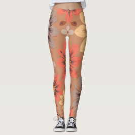 Warme Floral gemusterte Legging Leggings