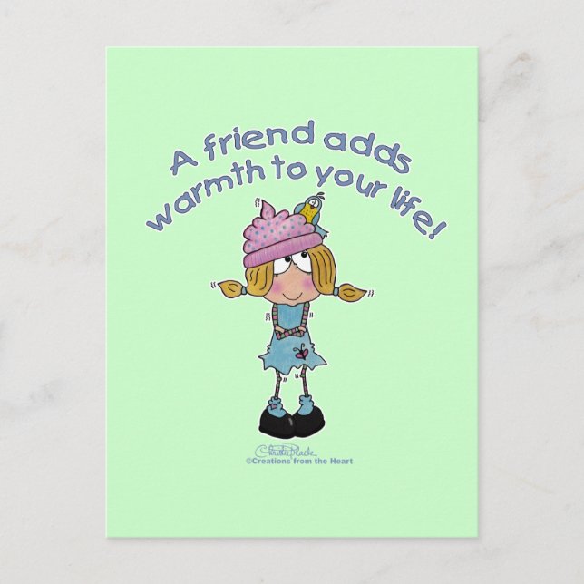 Warme Freunde! Postkarte (Vorderseite)