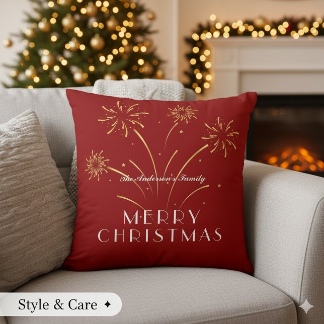 Warme Fröhliche Weihnachten Dekorative Feiertage Kissen (Warm Merry Christmas Decorative Holiday Throw Pillow)