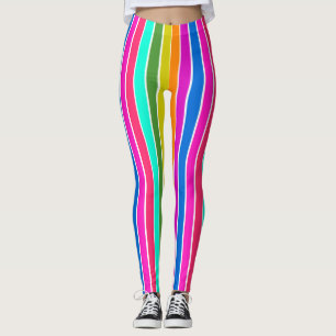 Warme Frühlingsstreifen Leggings