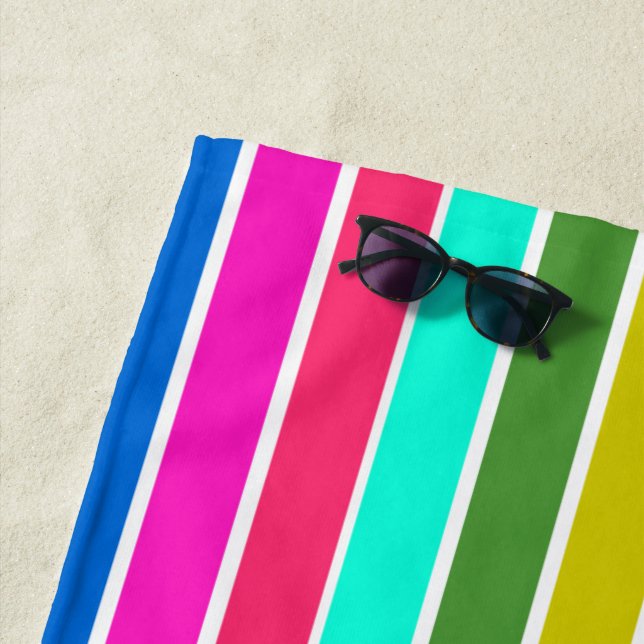 Warme Frühlingsstreifen Strandtuch (Beispiel)