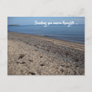 Warme Gedanken vom Strand Postkarte