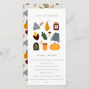 Warme gemütliche Herbst Essential Couples Dusche l Dankeskarte