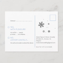 Warme, gemütliche Ski Winter Wedding Beanies und M Postkarte